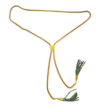 Load image into Gallery viewer, Chain Tassle Beaded Bolo (More Options)
